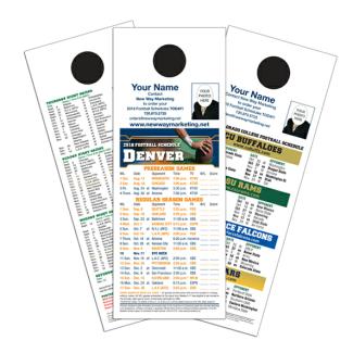 2018 Professional Football Schedules Jumbo Door Hangers Full