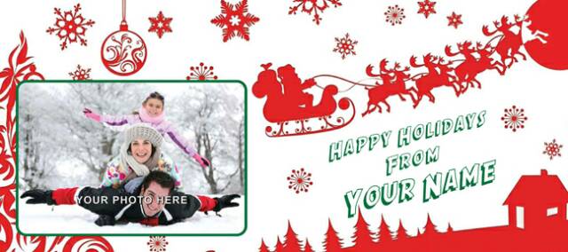 4&quot; x 9&quot; Holiday Photo Cards | Photo Greeting Card | Christmas Cards
