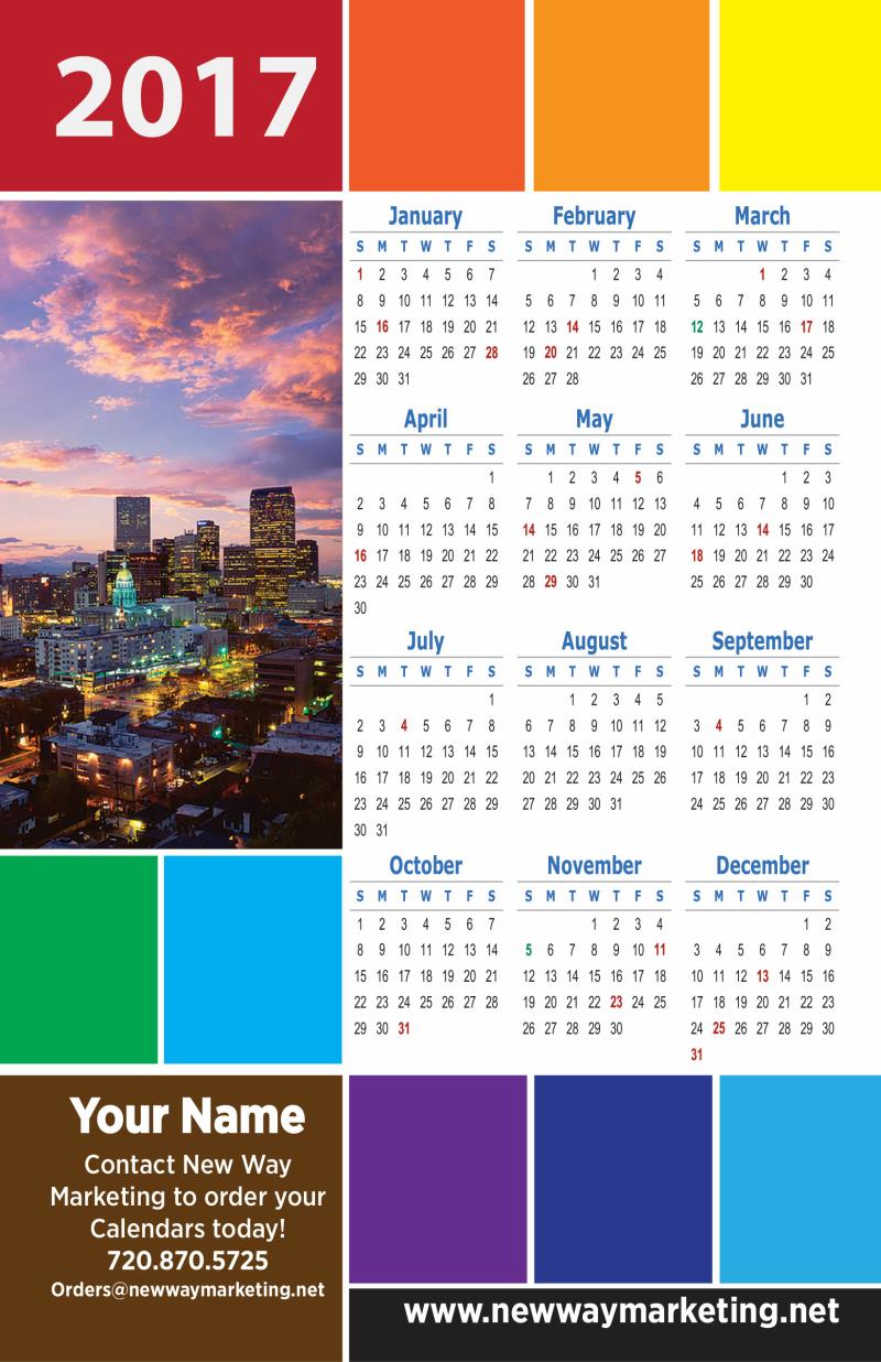calendar postcard