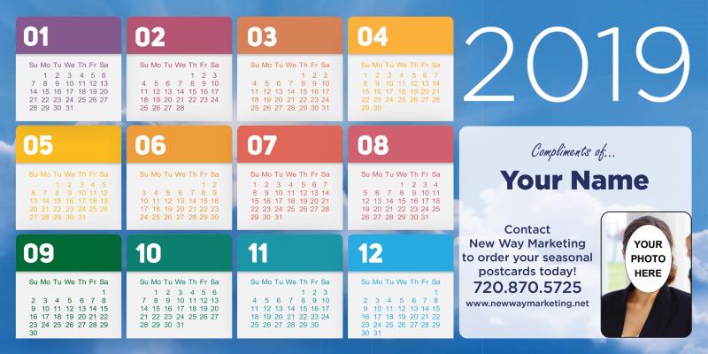 2019 calendar postcards direct mail postcard design services calendar postcard