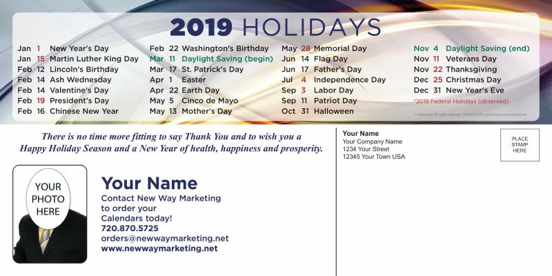 2019 calendar postcards direct mail postcard design services calendar postcard