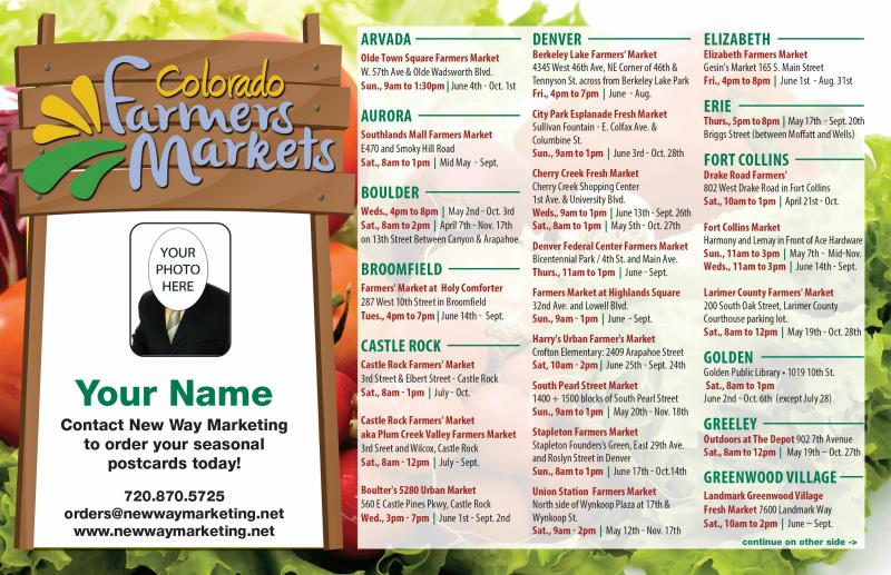 Farmers Market Postcards Denver Farmers Market Colorado Farmers