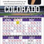 2019 Rockies Professional Baseball Schedule Door Hanger