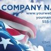 Business Card Template: Patriotic - 57
*Fonts, Text Color, Text size and information can be changed for your business at little to no charge.