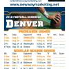 #1 (White)
2018 Broncos Professional Football Schedule
Door Hanger