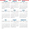 4" x 9" Magnet Calendar #3
Patriotic Red, White & Blue